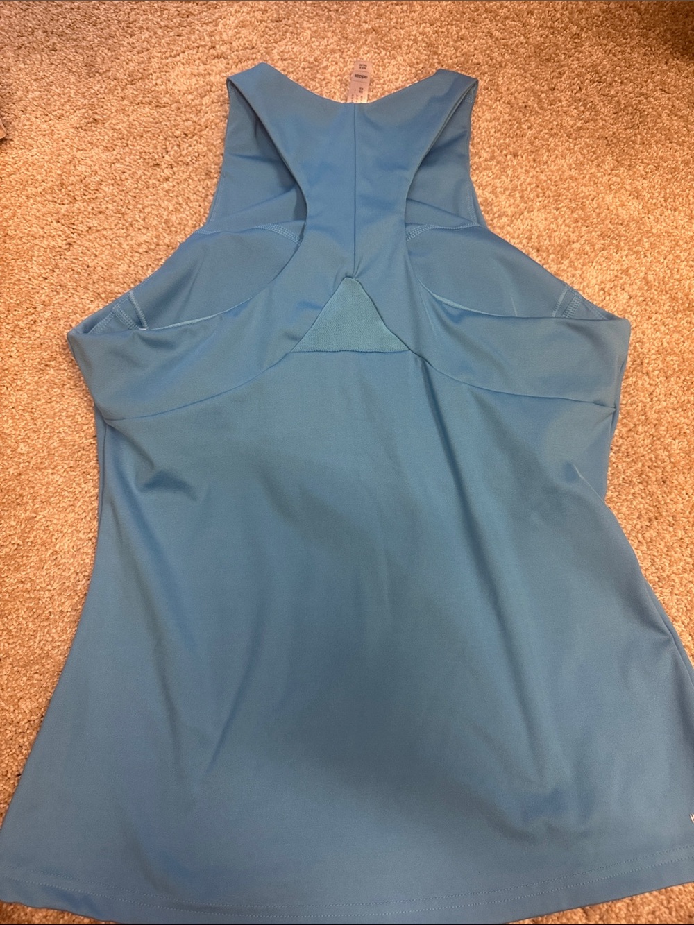 adidas Teal Racerback Performance Tank Top - Picture 4 of 5